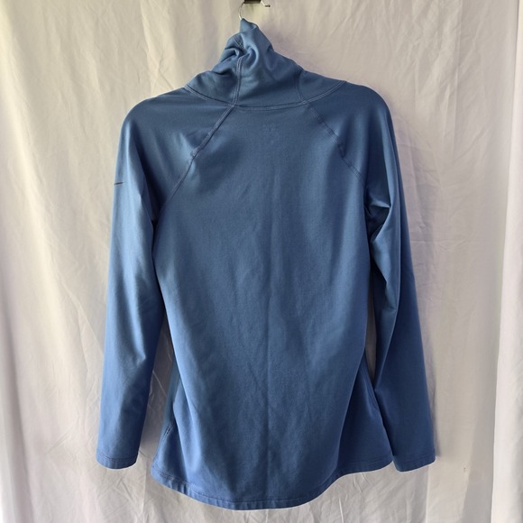 Nike Pro Hyperwarm Funnel Neck Hybrid Training Women's Large Blue Sweatshirt - Picture 6 of 7